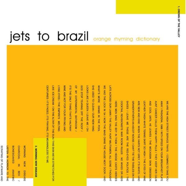 Jets to Brazil Orange Rhyming Dictionary, 1998