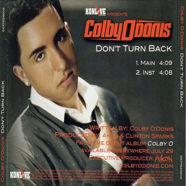Album Don't Turn Back - Colby O'Donis